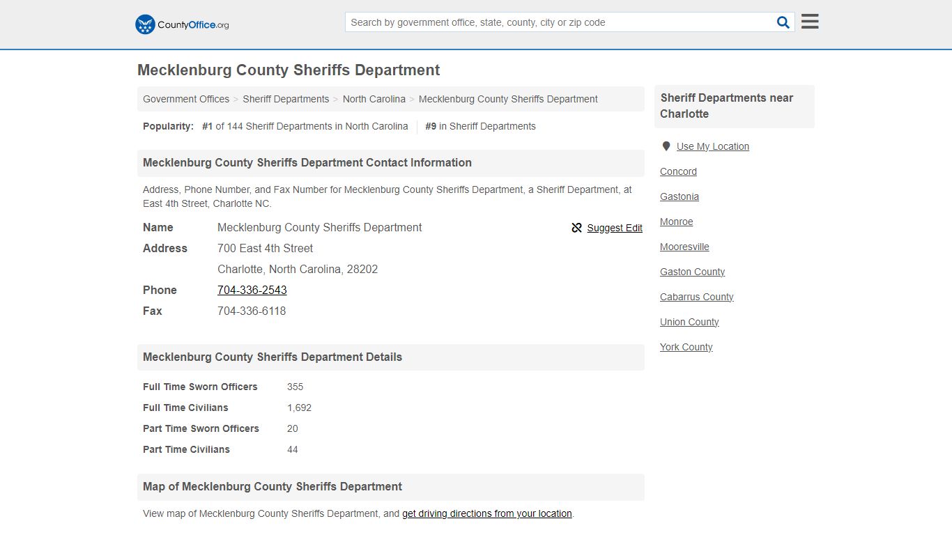 Mecklenburg County Sheriffs Department